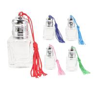 FIXOSHEE Set 5 Bottiglie di Profumo Vuote in Vetro 7Ml con Rullo e Nappa Piccole Bottiglie Roll-On per Oli Essenziali Profumi Portatili e Ricaricabili per Viaggi e Uso Colore Casuale