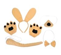 FIXOSHEE Set Costume Cosplay Animale per Copricapo Cane, Fascia Decorativa e Guanti a Dita Scoperte, Accessori per Feste, Halloween e Giochi di Ruolo