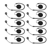 FIXOSHEE Set da 10 Cordini Retrattili per Penna Base in Silicone Nera Catena di Sicurezza Antifurto per Penne da Banco Supporto Portapenne da Scrivania per Ufficio Reception e Punti