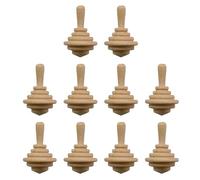 FIXOSHEE Set da 10 Trottole in Legno Non Finite da Dipingere Giocattoli Rotanti Sensoriali Stem per Bomboniere Fai da Te per Feste e Premi di Carnevale Trottola Cinetica da Scrivania