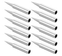 FIXOSHEE Set da 12 Punte di Ricambio per Saldatore in Rame, Punte per Saldatura a Stagno per Stazioni di Saldatura, Trasmissione Rapida del Calore e Sostituzione Facile per Elettronica Fai