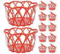 FIXOSHEE Set da 20 Borse a Rete Riutilizzabili per Uova con Chiusura a Fibbia Cesti Traspiranti in Plastica per Ortofrutta Soluzioni di Imballaggio per Supermercati e Negozi al Dettaglio