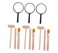 FIXOSHEE Set di Scavi di Dinosauri per Bambini - Kit 12 Strumenti Didattici Inclusi Martello Scalpello Spazzola e Lente D’Ingrandimento per Esplorazione Archeologica e Sviluppo Analitico