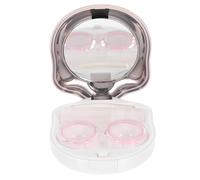 FIXOSHEE Set Scatola Lenti a Contatto Forma di Gatto Specchio Custodia Compatta Antiperdita per Viaggi Porta Lenti Adorabile Facile da Portare