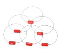 FIXOSHEE Sigilli di Sicurezza per Cavi in Metallo Filo Zincato 18X300Mm Etichette Numerate Antimanomissione Rosse Set da 100 Pezzi per Trasporto Sicuro Camion Container e Magazzini