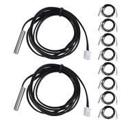 FIXOSHEE Sonda Sensore di Temperatura Ntc Cablata 1 M 10 Pezzi per Monitoraggio Industriale e Condizionatori Aria, Sensori Digitali Affidabili per Ambienti Umidi e Spazi Ristretti