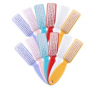 FIXOSHEE Spazzola per Unghie Impugnatura in Nylon Set da 24 Pezzi per Manicure e Pulizia Unghie Spazzolino Compatto Multifunzionale per Casa e Salone Colore Casuale Colore Casuale