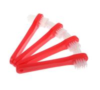 FIXOSHEE Spazzolino Per Dentiere Doppia Testa 4 Pezzi Piccolo Spazzolino Da Denti Portatile Per Pulizia Protesi Dentarie Cura Delle Protesi Da Viaggio Per Adulti