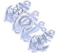 FIXOSHEE Stampo in Silicone per Colata Fai da Te 4 Pezzi a Forma di Ancora Riutilizzabile Flessibile e Sicuro per Decorazioni Murali Artigianali e Lavori Creativi