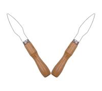 FIXOSHEE Strumento per Bottoni con Impugnatura in Legno 2 Pezzi, Gancio Assistenza per Pulsanti una Sola Mano, Adatto per Anziani e Abiti da Sposa, Portatile per Uso Domestico e Viaggi