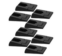 FIXOSHEE Supporto per Asta Armadio in Lega di Alluminio Nera Base Porta Asta Robusta per Armadi e Tende da Doccia Confezione da 8 Pezzi per Installazione in Spazi Compatti e Uso