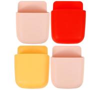 FIXOSHEE Supporto per Telecomando da Parete Adesivo 4 Pezzi, Scatola Porta Controller in Plastica Resistente, Organizer Muro per Telecomandi, Cellulari e Piccoli Oggetti, Facile