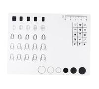 FIXOSHEE Tappetino Manicure in Silicone per Nail Art Pratica e Guida Adesivi Unghie con Righello Antiscivolo e Facile da B