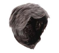FIXOSHEE Toupee Uomo Corto Resistente al Calore Sintetica Realistica per Cosplay Maschile e Halloween Comoda e Facile Curare