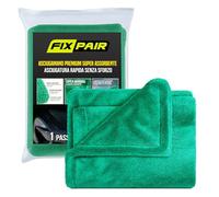 FIXPAIR Asciugamano per auto da 90 x 60 cm, 1200 g/m², doppio lato, in microfibra per auto, XL, ultra assorbente, senza segni, ideale per la pulizia professionale