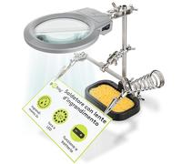 GOOBAY 51226 - Portapiastrina, con lente d'ingrandimento a LED, con supporto, m