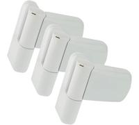 FixRello Cerniera a bandiera Fixrello per porte in PVC - Adatta per porte destre e sinistre - 4 boccole variabili e packer opzionale In erniera per porta resistente da 100 mm (3, bianca)