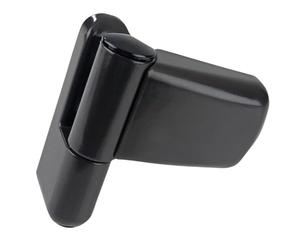 FixRello Cerniera a bandiera nera, 100 mm, resistente, regolabile, adatta per porte sinistra e destra, solo 1 cerniera (nero 1)