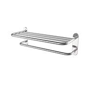 Fixsen - Portasciugamani da bagno, 61 cm, in acciaio inox cromato e lega di zinco, montaggio a parete, 1 pezzo, per bagno di casa e hotel
