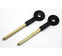 fiXte - 2 chiavistelli universali extra lunghi in ottone per porte e finestre, 110 mm, lunghezza chiave 60 mm