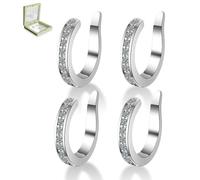 Fixura Ear Clips, Zafiller Ear Clip, Pierceless Ear Cuff, Non Piercing Cuff Cartilage Earrings for Women Man (2PCSB)