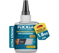 FIXXIA 50 g Colla istantanea extra forte con innovativo tappo a spillo, disponibile in versione liquida o gelatinosa, supercolla, colla extra forte, colla per metalli (denso)