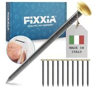 FIXXIA Chiodi decorativi con o senza ausilio, 30 pezzi, diametro 2 mm, nero con testa decorativa dorata o argentata, diametro 6 mm, 20, 25, 30, 40, 50 mm, chiodi in cemento, chiodo da parete (oro con