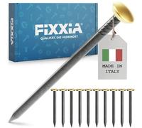 FIXXIA Chiodi decorativi con o senza ausilio, 30 pezzi, diametro 2 mm, nero con testa decorativa dorata o argentata, diametro 6 mm, 20, 25, 30, 40, 50 mm, chiodi in cemento, chiodo da parete (oro, 25