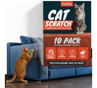 FixZilla Cat Claws, protezione antigraffio per mobili, confezione da 10 pezzi, resistente, facile da applicare, deterrente e scudo per angoli del divano, pareti, porte, con 50 perni girevoli
