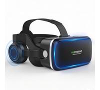 FIYAPOO Occhiali VR 3D con Cuffie, Bambini HD Visore Realtà Virtuale per Film e Giochi, Compatibile con Smartphone Android e iPhone da 4,7 a 6,7 Pollici, Regalo di Natale Perfetto per la Famiglia