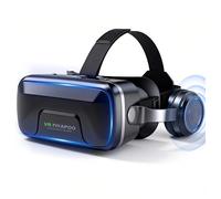 FIYAPOO Occhiali VR 3D con Cuffie, Bambini HD Visore Realtà Virtuale per Film e Giochi, Compatibile con Smartphone Android e iPhone da 4,7 a 7,2 Pollici, Regalo di Natale Perfetto per la Famiglia