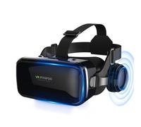 FIYAPOO Occhiali VR 3D con Cuffie, Bambini HD Visore Realtà Virtuale per Film e Giochi, Compatibile con Smartphone Android e iPhone da 4,7 a 6,7 Pollici, Regalo di Natale Perfetto per la Famiglia