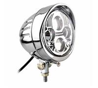 FIYFIOW Moto Faro Fanale per Softail, per Chopper, per Bobber, Lampada Spot per Fari LED Vintage Personalizzati da 4,5" per Motociclette