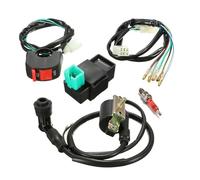 FIYFIOW per 110 125 140cc Pit Bike ATV / 5 Pezzi/Set Cablaggio Interruttore On-off Bobina CDI Spark Plug Kit 2Pin Bobina di Accensione