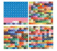 FIYO DMC 447 - Etichette adesive quadrate colorate, per pittura con diamanti, contenitori per pittura a diamante, adesivi colorati artistici (confezione da 5)