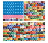 FIYO DMC 447 - Etichette adesive quadrate colorate, per pittura con diamanti, contenitori per pittura a diamante, adesivi colorati artistici (2 set)