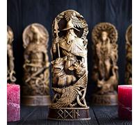 FIYSON Odin, statuetta decorativa di Odin, statuetta decorativa di divinità nordica, dio tedesco vodan, armadietto del vino nordico Shelt libreria scultura Orament (Odin)