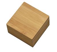 FIYSON Scatola di legno piccola, in bambù, con coperchio magnetico, in bambù, 10 x 10 x 6 cm, per casa, decorazione, collezionista, piante, fai da te