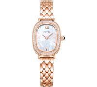 FIYTA Cocoa Series Orologio classico da donna, al quarzo, 21 mm, ovale, 3 ATM, regalo elegante per donne e persone care
