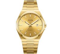 FIYTA Orologio automatico da uomo con cinturino in acciaio inossidabile, Oro