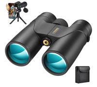 Fiyxlop Binocolo HD 12 x 42 per adulti, con prisma BAK4 e obiettivo FMC, adattatore per telefono + treppiede per bird watching, navi da crociera, concerti, caccia, escursionismo, osservazione della