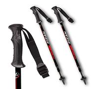 FIZAN Modello Explorer, VEER Bastoncini da nordic walking in alluminio ultraleggeri regolabili, di colore ROSSO Unisex adulto, Taglia Unica