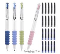Fizdoqg 4 PCS Penne Stilografiche Retrattili, Penna Stilografica Retrattile, Penne Stilografiche Ricaricabili, 20 Sacchetti di Inchiostro Sostituibili, Pennino da 0,38 mm