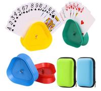 Fizdoqg 4 Pcs Porta Carte da Gioco, Porta Carte da Gioco da Tavolo, Porta Carte per Bambini e Adulti con 2 Scatola Porta Carte da Gioco per Bambini, Anziani, Perfetta Combinazione