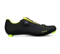 Fizik Tempo Overcurve R5, Scarpe da Ciclista Unisex Adulto, Nero/Giallo Fluo, 42