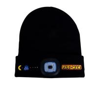 Fizz Creations Pac-Man - Berretto a LED, stile retrò, con torcia ricaricabile, nero, Taglia unica