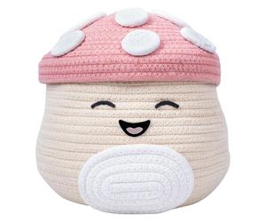 Fizz Creations Squishmallows Malcolm the Mushroom Woven Storage Basket With Lid
