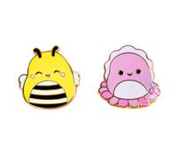 Fizz Creations Squishmallows Sunny & Auggie Metal & Enamel Pin Badges Set van tw