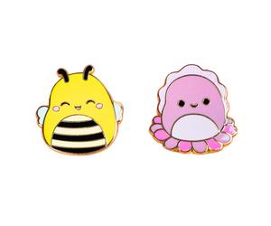 Fizz Creations Squishmallows Sunny & Auggie Metal & Enamel Pin Badges Set van tw