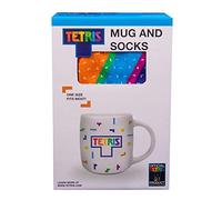 Fizz Creations Tetris Mug & Sock Set Retro Gaming Gift Set. Includes 450ml Capacity Ceramic Mug & One-Size-Fits-All Tetris Socks in Gift Box. Officially Licensed Tetris Merchandise.